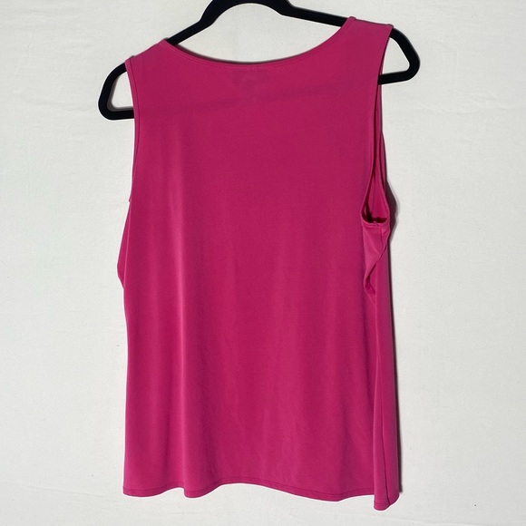 Worthington Pink Sleeveless Stretchy Blouse W Ruffle Detail XL - Picture 10 of 11